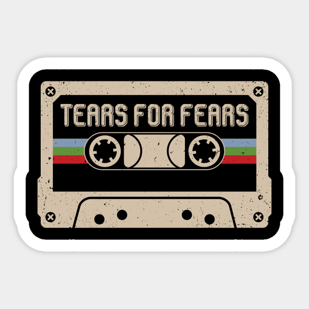 Personalized Tears for Name Birthday Vintage Cassette Tape Sticker by Horton Cyborgrobot